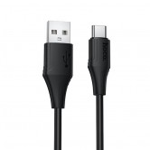 Дата кабель Hoco X124 Bien silicone USB to Type-C 3A (1m) Black