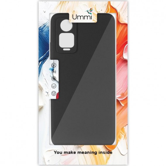 Чехол Silicone Cover Ummi Lakshmi Full Camera (AA) для Xiaomi Redmi Note 12 Pro 4G Черный / Black