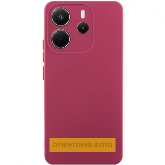 Чохол Silicone Cover Ummi Lakshmi Full Camera (AA) для Xiaomi Redmi Note 14 Pro 4G/5G Бордовий / Marsala