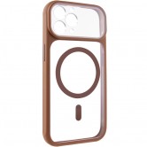 Чохол TPU+PC GETMAN Moon Clear with MagSafe для Apple iPhone 12 Pro Max / 13 Pro Max (6.7") Brown
