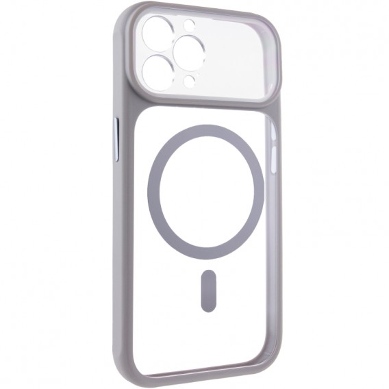 Чехол TPU+PC GETMAN Moon Clear with MagSafe для Apple iPhone 12 Pro Max / 13 Pro Max (6.7 дюйма) Grey