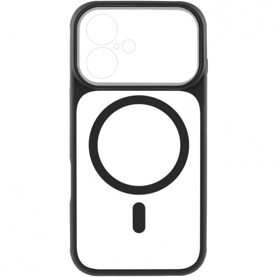 Чохол TPU+PC GETMAN Moon Clear with MagSafe для Apple iPhone 17 (6.3") Black