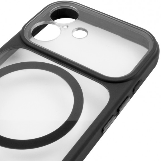 Чохол TPU+PC GETMAN Moon Clear with MagSafe для Apple iPhone 17 (6.3") Black