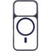 Чохол TPU+PC GETMAN Moon Clear with MagSafe для Apple iPhone 17 (6.3") Blue