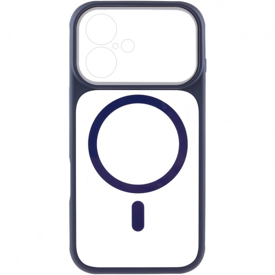Чохол TPU+PC GETMAN Moon Clear with MagSafe для Apple iPhone 17 (6.3") Blue