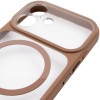 Чохол TPU+PC GETMAN Moon Clear with MagSafe для Apple iPhone 17 (6.3") Brown