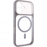 Чехол TPU+PC GETMAN Moon Clear with MagSafe для Apple iPhone 17 (6.3 дюйма) Grey