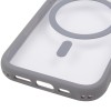 Чохол TPU+PC GETMAN Moon Clear with MagSafe для Apple iPhone 17 (6.3") Grey