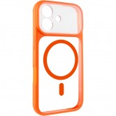 Чехол TPU+PC GETMAN Moon Clear with MagSafe для Apple iPhone 17 (6.3 дюйма) Orange