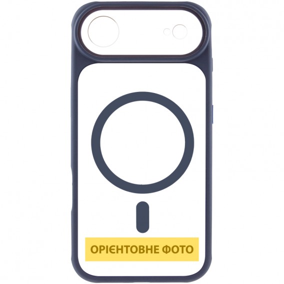 Чохол TPU+PC GETMAN Moon Clear with MagSafe для Apple iPhone 17 Air (6.5") Blue