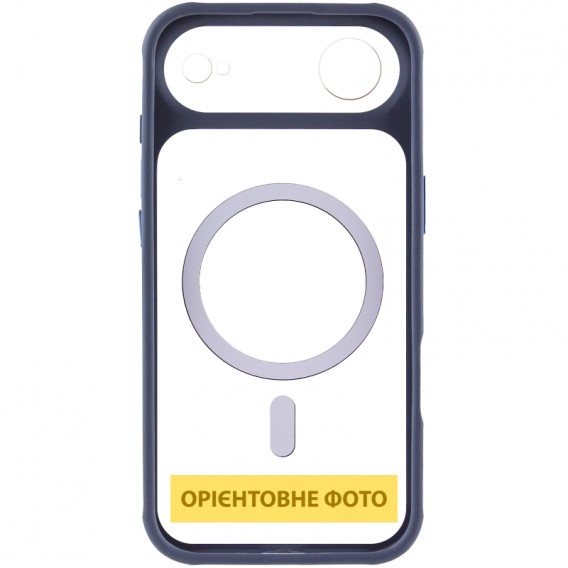 Чохол TPU+PC GETMAN Moon Clear with MagSafe для Apple iPhone 17 Air (6.5") Blue