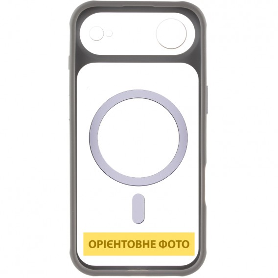 Чохол TPU+PC GETMAN Moon Clear with MagSafe для Apple iPhone 17 Air (6.5") Grey
