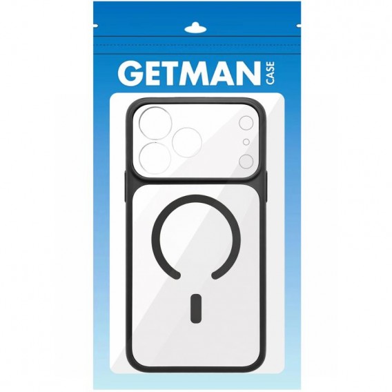 Чохол TPU+PC GETMAN Moon Clear with MagSafe для Apple iPhone 17 Pro Max (6.9") Black