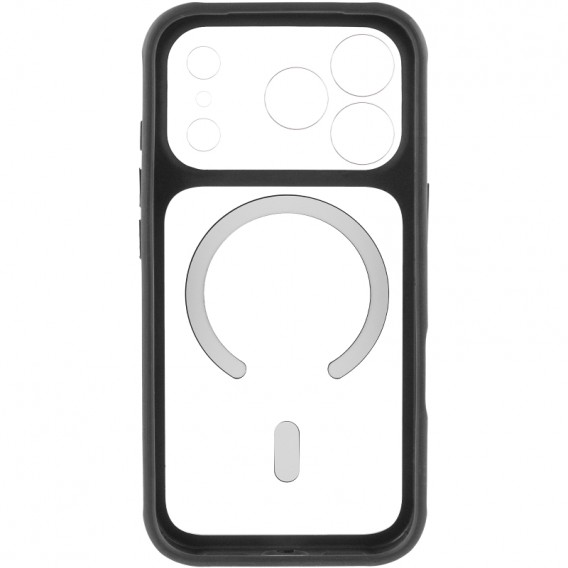 Чохол TPU+PC GETMAN Moon Clear with MagSafe для Apple iPhone 17 Pro Max (6.9") Black