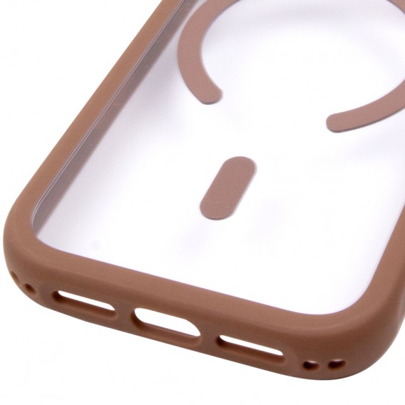 Чохол TPU+PC GETMAN Moon Clear with MagSafe для Apple iPhone 17 Pro Max (6.9") Brown