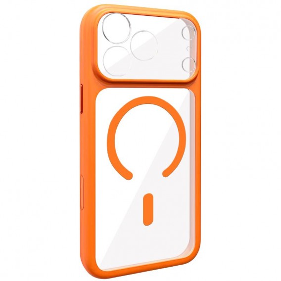 Чохол TPU+PC GETMAN Moon Clear with MagSafe для Apple iPhone 17 Pro Max (6.9") Orange