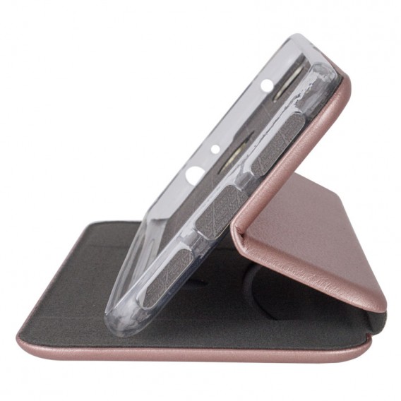 Кожаный чехол-книжка Classy для Xiaomi Redmi Note 8 / Note 8 2021 Rose Gold