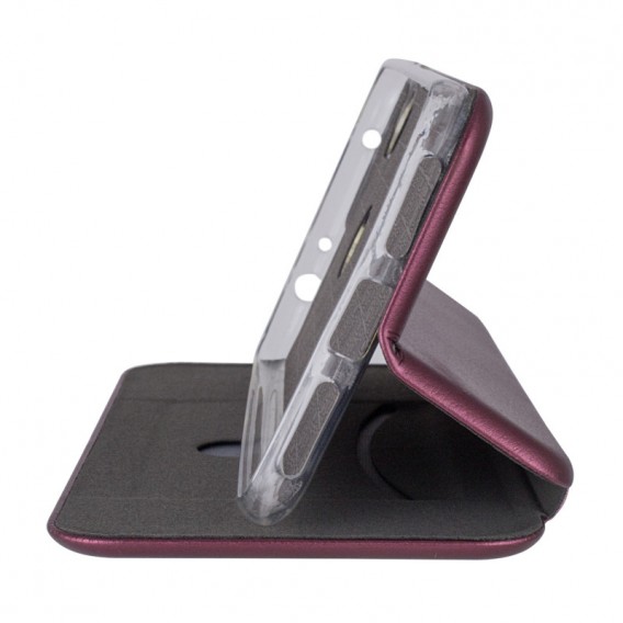 Шкіряний чохол-книжка Classy для Xiaomi Redmi Note 8 / Note 8 2021 Бордовий