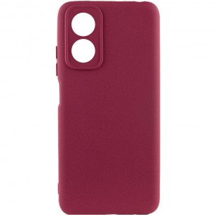 Чохол Silicone Cover Lakshmi Full Camera (A) для Oppo A17 Бордовий / Marsala