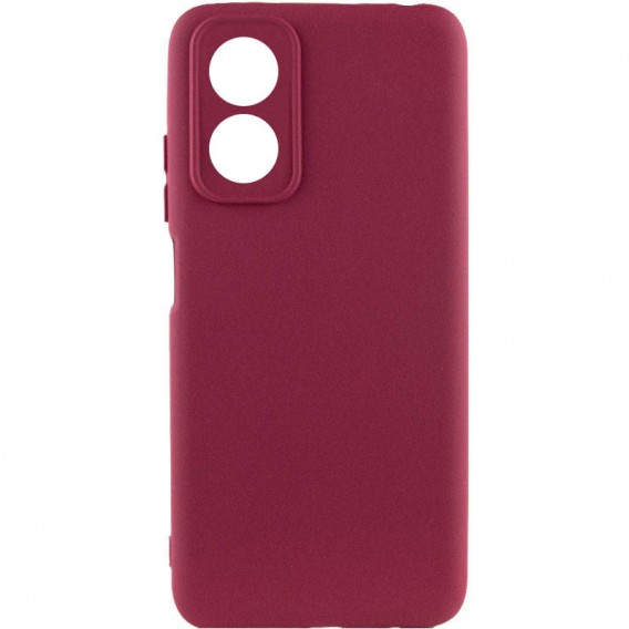 Чохол Silicone Cover Lakshmi Full Camera (A) для Oppo A17 Бордовий / Marsala