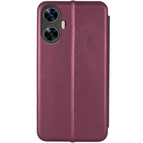 Кожаный чехол-книжка Classy для Realme C55 Бордовый