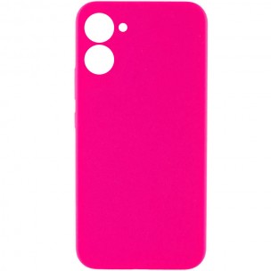 Чехол Silicone Cover Lakshmi Full Camera (AAA) для Realme C33 Розовый / Barbie pink
