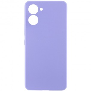 Чохол Silicone Cover Lakshmi Full Camera (AAA) для Realme C33 Бузковий / Dasheen