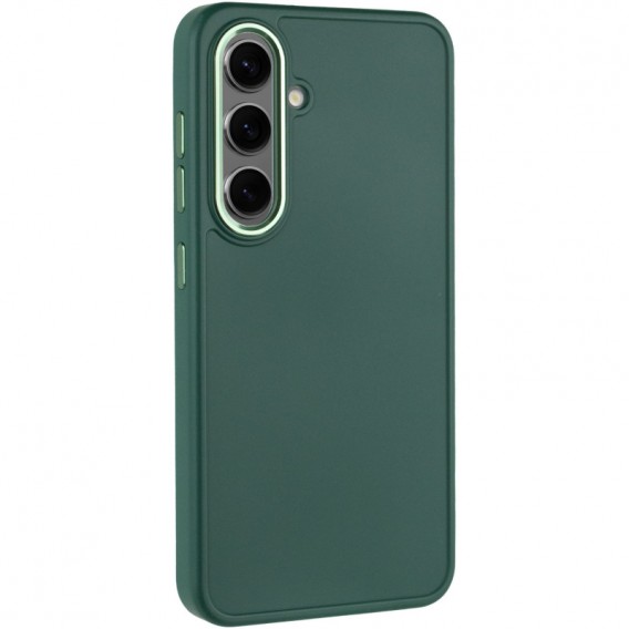 TPU чохол Bonbon Metal Style для Samsung Galaxy S24 / S25 Зелений / Pine green