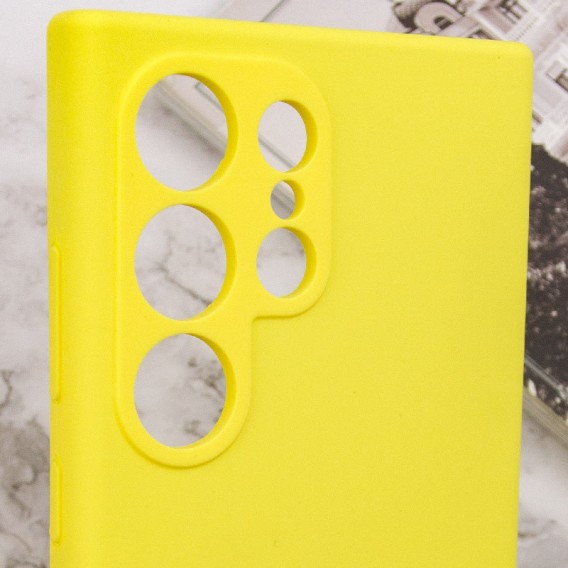 Чохол Silicone Cover Lakshmi Full Camera (AAA) для Samsung Galaxy S24 Ultra Жовтий / Yellow