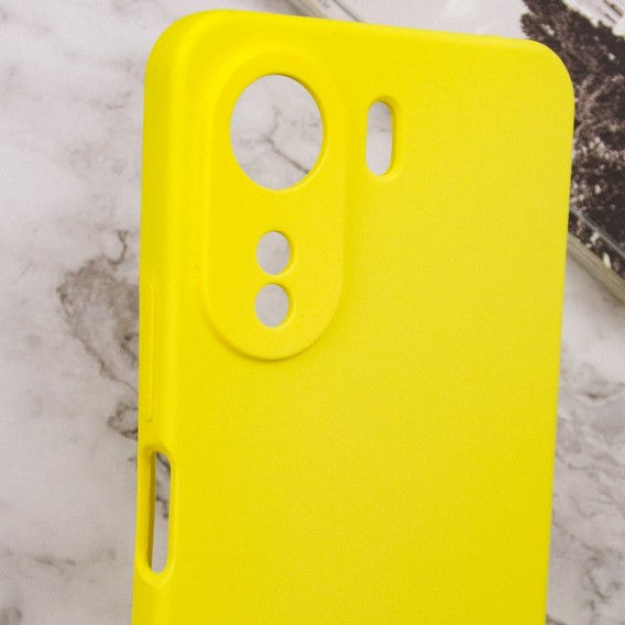 Чохол Silicone Cover Lakshmi Full Camera (AAA) для Xiaomi Redmi 13C / Poco C65 Жовтий / Yellow
