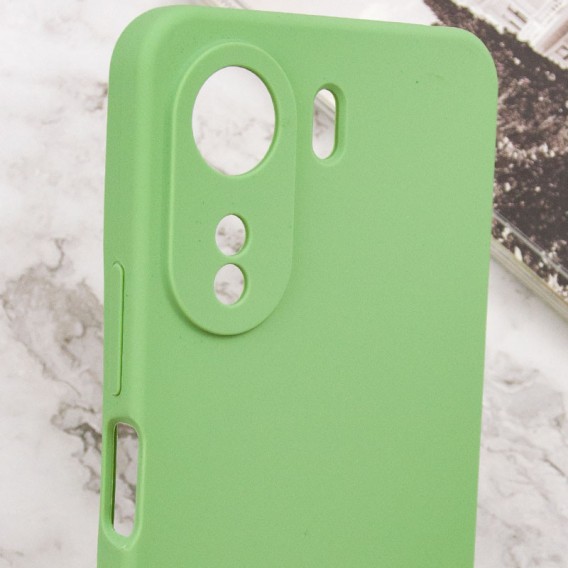 Чехол Silicone Cover Lakshmi Full Camera (AAA) для Xiaomi Redmi 13C / Poco C65 Мятный / Mint
