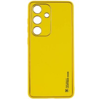 Шкіряний чохол Xshield для Samsung Galaxy S24 Жовтий / Yellow