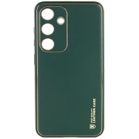 Шкіряний чохол Xshield для Samsung Galaxy S24 Зелений / Army Green