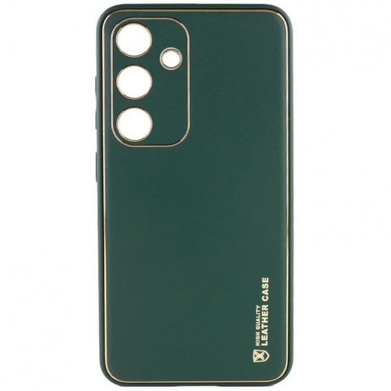 Кожаный чехол Xshield для Samsung Galaxy S24 Зеленый / Army Green