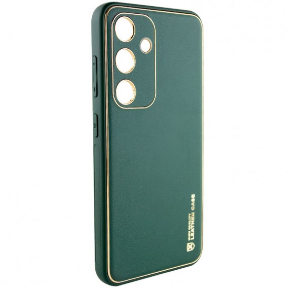 Кожаный чехол Xshield для Samsung Galaxy S24 Зеленый / Army Green