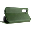 Шкіряний чохол-книжка GETMAN Cubic (PU) для Samsung Galaxy A55 Зелений
