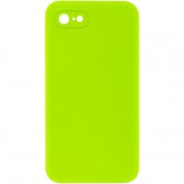 Чехол Silicone Case Square Full Camera Protective (AA) NOLOGO для Apple iPhone 6/6s (4.7 дюйма) Салатовый / Neon green