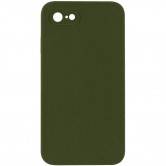 Чехол Silicone Case Square Full Camera Protective (AA) NOLOGO для Apple iPhone 6/6s (4.7 дюйма) Зеленый / Dark Olive