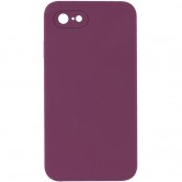 Чехол Silicone Case Square Full Camera Protective (AA) NOLOGO для Apple iPhone 6/6s (4.7 дюйма) Бордовый / Maroon