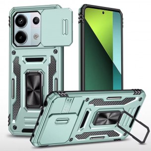 Ударопрочный чехол Camshield Army Ring для Xiaomi Redmi Note 13 Pro 4G / 14s / Poco M6 Pro 4G Зеленый / Light Green