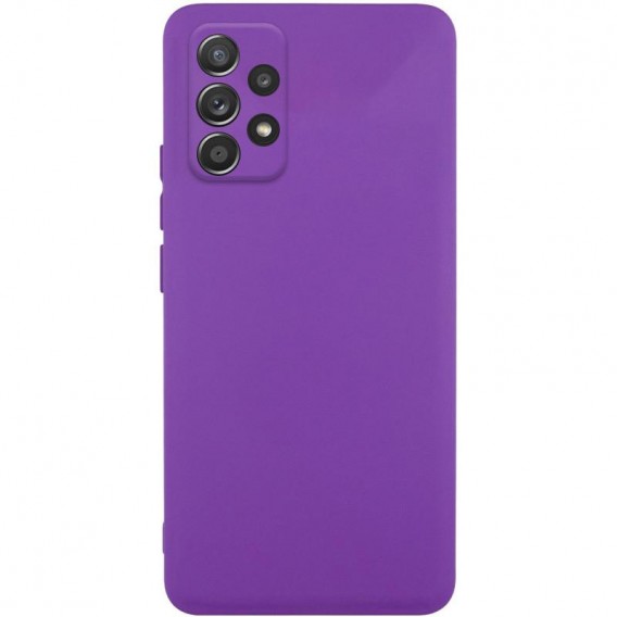 Чохол TPU GETMAN Liquid Silk Full Camera для Samsung Galaxy A52 4G / A52 5G / A52s Фіолетовий / Purple