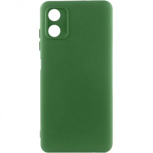 Чехол TPU GETMAN Liquid Silk Full Camera для Motorola Moto G04 / E14 Зеленый / Dark green