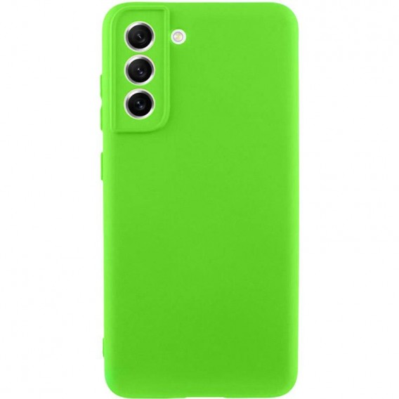 Чохол TPU GETMAN Liquid Silk Full Camera для Samsung Galaxy S21 FE Салатовий / Neon Green