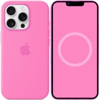 Чохол Silicone case (AAA) with Magsafe and Animation для Apple iPhone 16 Pro Max (6.9") Peony
