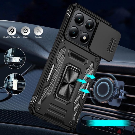 Ударостійкий чохол Camshield Army Ring для Xiaomi 14T Чорний / Black