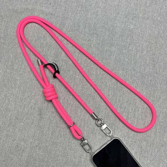 Шнурок із двома кріпленнями (8 мм) 150 см Barbie Pink