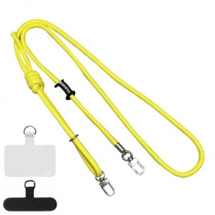 Шнурок с двумя креплениями (8мм) 150см Yellow