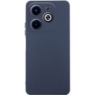 Чехол TPU GETMAN Liquid Silk Full Camera для Infinix Hot 40i Синий / Midnight Blue