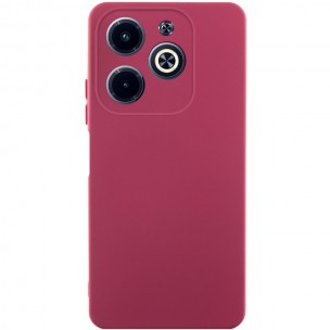 Чехол TPU GETMAN Liquid Silk Full Camera для Infinix Hot 40i Бордовый / Marsala