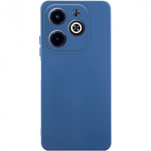 Чехол TPU GETMAN Liquid Silk Full Camera для Infinix Hot 40i Синий / Navy Blue